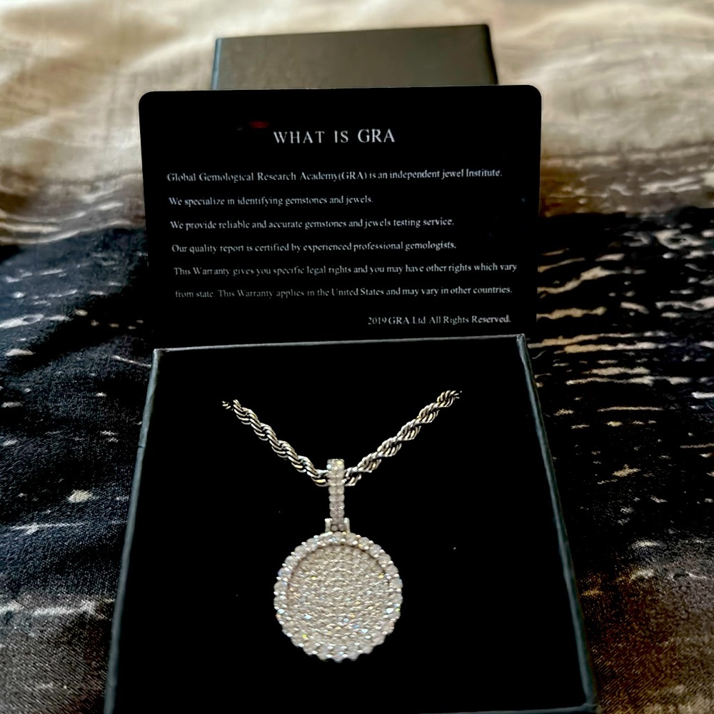 Sterling Silver Moissanite Pendant Necklace